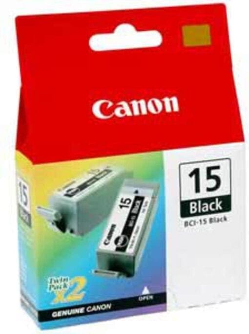 Canon Tintenpatrone BCI-15BK Doppelpack schwarz ca. 185 Seiten