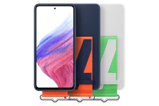 Samsung Silicone Cover with Strap EF-QA536 - Galaxy A53, Navy – Bild 7