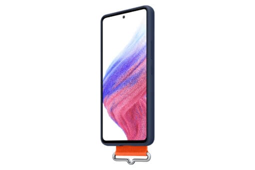 Samsung Silicone Cover with Strap EF-QA536 - Galaxy A53, Navy – Bild 4