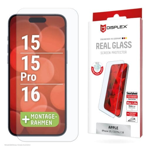 DISPLEX Panzerglas iPhone 15/15 Pro/16