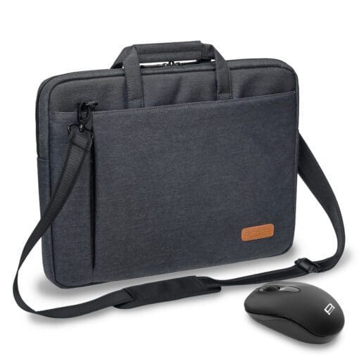 PEDEA Notebooktasche "ELEGANCE" 43,9cm (17,3"), grau + Maus