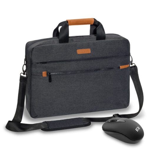 PEDEA Notebooktasche "ELEGANCE" Pro 43,9cm (17,3") grau + Maus