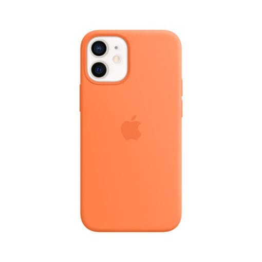 Apple Silikon Case iPhone 12 mini mit MagSafe (kumquat)