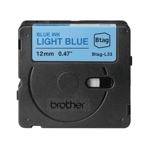 Brother Schriftband BTAG-L33 Blau auf Hellblau 12 mm x 4 m – Bild 2