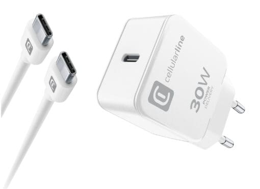 Cellularline USB-C Charger Kit für Apple 30W PD White