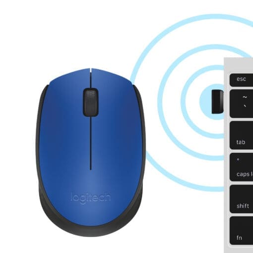 Logitech M171 Wireless Maus Blau – Bild 6