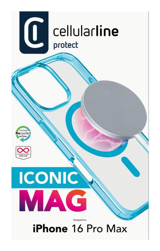 Cellularline IconicMAGMagSafeCase iPhone 16 Pro Max Light Blue – Bild 4